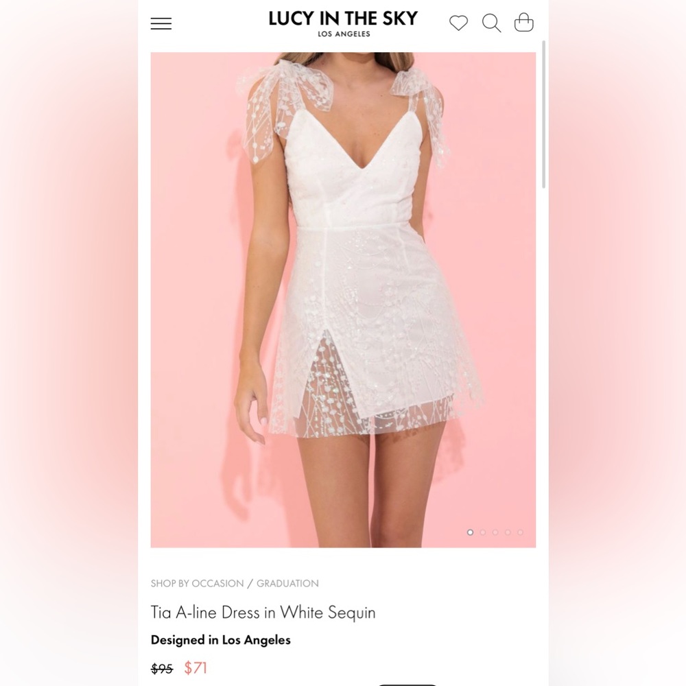 Lucy In The Sky White A-Line Dress